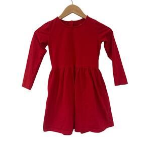 Red Primary Long Sleeve Twirl Dress - Size 6-7